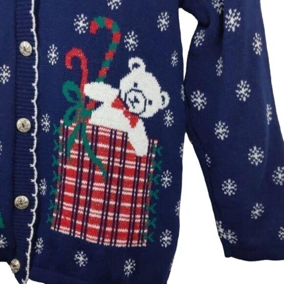Nutcracker Christmas Sweater Cardigan Women's Button down size M - Picture 6 of 13